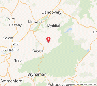 Map of Twyn Llanan, WalesWales