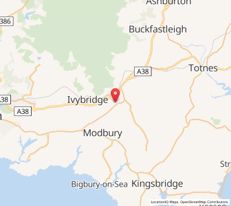 Map of Ugborough, EnglandEngland