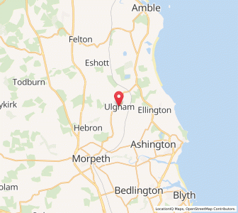 Map of Ulgham, EnglandEngland