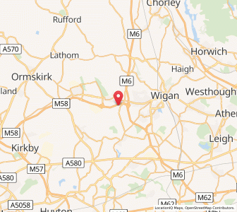 Map of Upholland, EnglandEngland