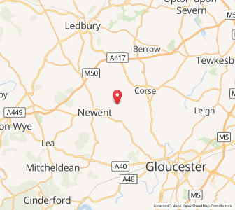 Map of Upleadon, EnglandEngland