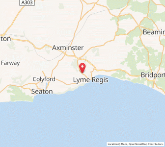 Map of Uplyme, EnglandEngland