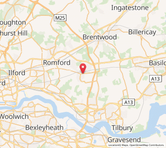 Map of Upminster, EnglandEngland