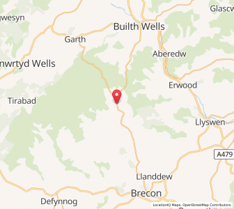 Map of Upper Chapel, WalesWales