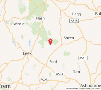 Map of Upper Elkstone, EnglandEngland