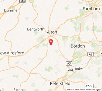 Map of Upper Farringdon, EnglandEngland