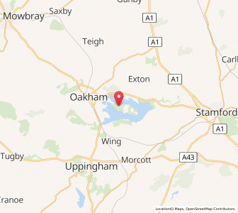 Map of Upper Hambleton, EnglandEngland