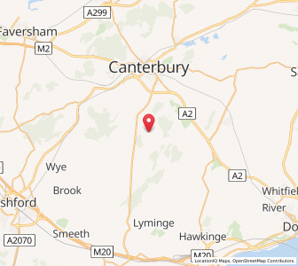 Map of Upper Hardres, EnglandEngland