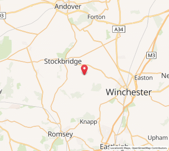 Map of Upper Somborne, EnglandEngland