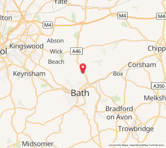 Map of Upper Swainswick, EnglandEngland