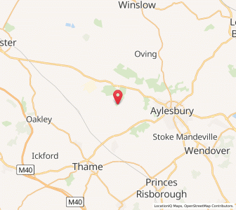 Map of Upper Winchendon, EnglandEngland