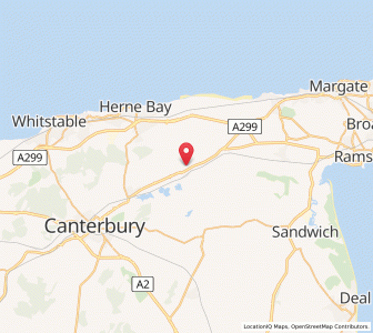 Map of Upstreet, EnglandEngland