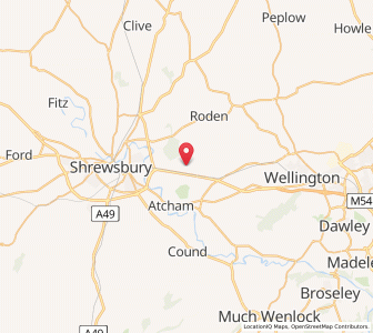 Map of Upton Magna, EnglandEngland