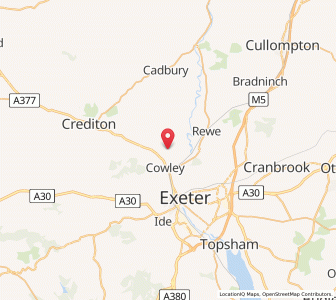 Map of Upton Pyne, EnglandEngland