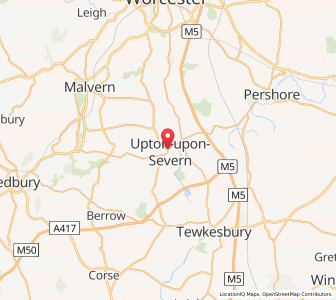 Map of Upton upon Severn, EnglandEngland