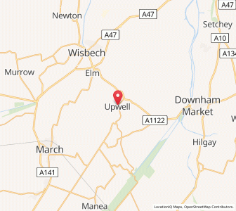 Map of Upwell, EnglandEngland