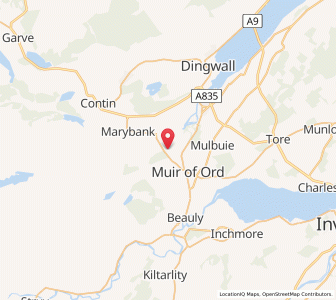 Map of Urray, ScotlandScotland
