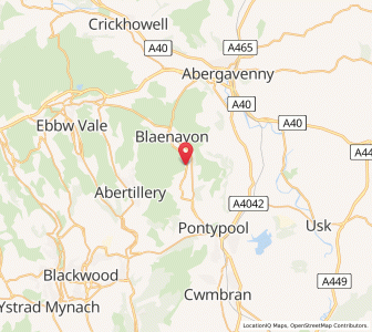 Map of Varteg Hill, WalesWales