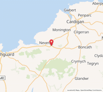 Map of Velindre-farchog, WalesWales