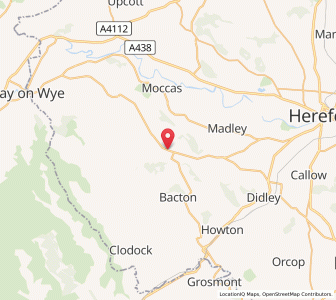 Map of Vowchurch, EnglandEngland