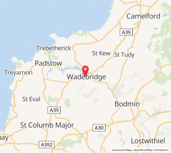 Map of Wadebridge, EnglandEngland