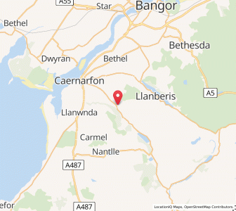 Map of Waenfawr, WalesWales