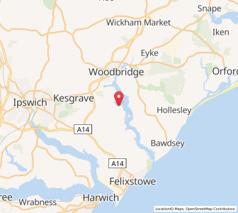 Map of Waldringfield, EnglandEngland