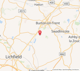 Map of Walton upon Trent, EnglandEngland