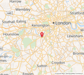 Map of Wandsworth, EnglandEngland