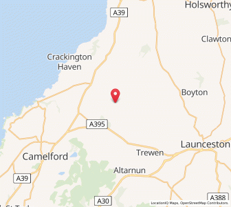 Map of Warbstow, EnglandEngland