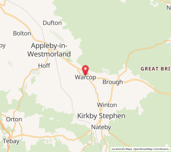 Map of Warcop, EnglandEngland