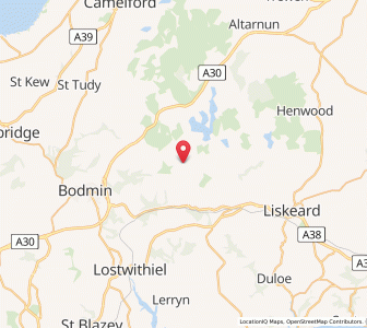 Map of Warleggan, EnglandEngland