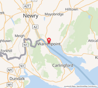 Map of Warrenpoint, Northern IrelandNorthern Ireland