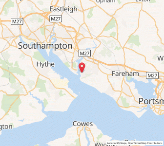 Map of Warsash, EnglandEngland