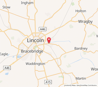 Map of Washingborough, EnglandEngland