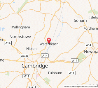 Map of Waterbeach, EnglandEngland
