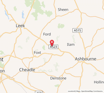 Map of Waterfall, EnglandEngland