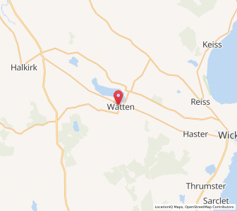 Map of Watten, ScotlandScotland