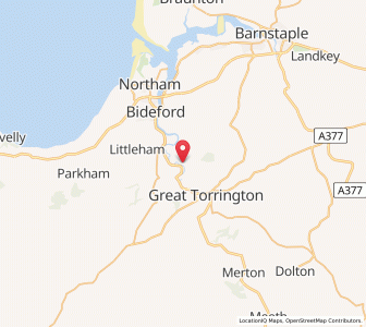 Map of Weare Giffard, EnglandEngland