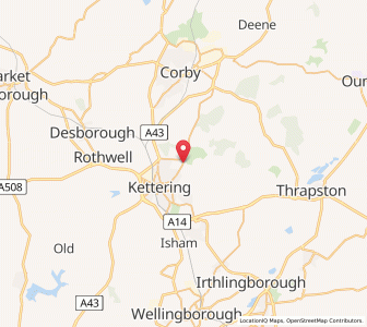 Map of Weekley, EnglandEngland