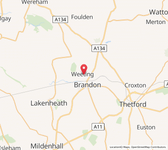Map of Weeting, EnglandEngland