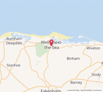 Map of Wells-next-the-Sea, EnglandEngland