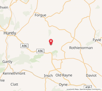 Map of Wells of Ythan, ScotlandScotland