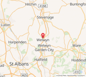 Map of Welwyn, EnglandEngland