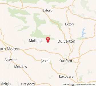 Map of West Anstey, EnglandEngland