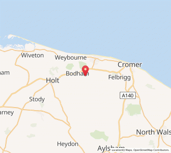 Map of West Beckham, EnglandEngland