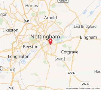 Map of West Bridgford, EnglandEngland