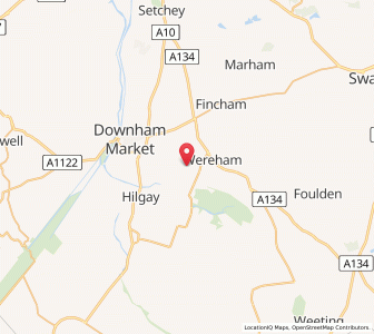 Map of West Dereham, EnglandEngland