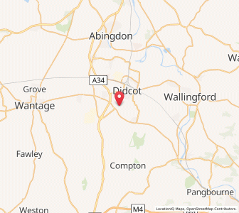Map of West Hagbourne, EnglandEngland