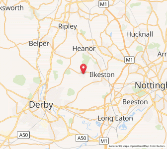 Map of West Hallam, EnglandEngland